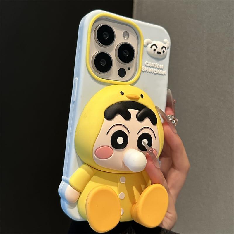 iPhone 15 Pro Maxケース クレヨンしんちゃん 3D スタンド iPhone 15 Pro Maxケース クレヨンしんちゃん 3D スタンド