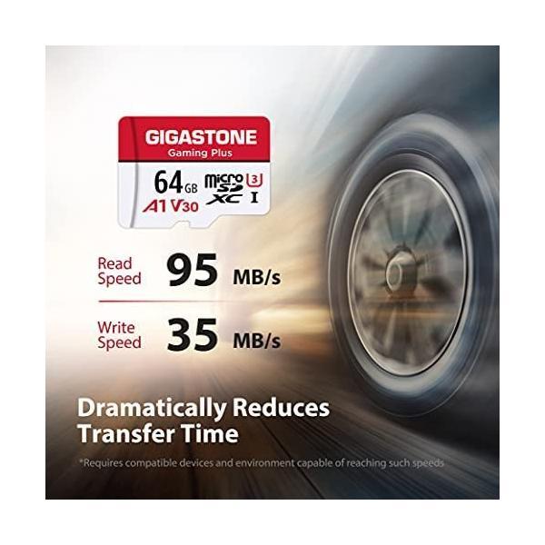 Gigastone Micro SD Card 64GB マイクロSDカード フルHD アダプタ付 adapter SDXC U1 C10｜freejia｜02