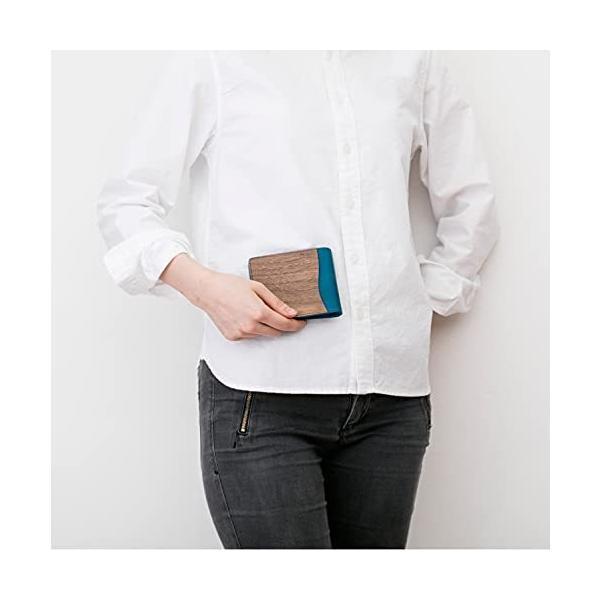 [VARCO REAL WOOD] Smart wallet 二つ折り財布 メンズ レディース 本革 天然木 ウッド レザー 日本製 (レッド)｜freejia｜08