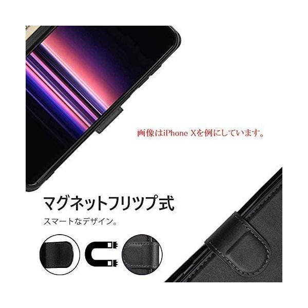 アクオス センス ケース 手帳型 AQUOS Senseスマホケース SH-01K 携帯カバー (高級PU-ブラック 03-AQUOS S)｜freejia｜04