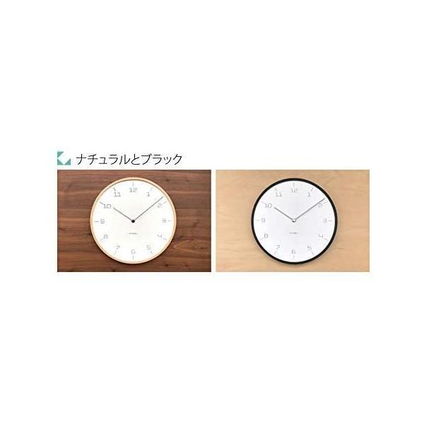 KATOMOKU plywood wall clock 7 ブラック スイープ（連続秒針ムーブメント） km-71B φ304mm (ブラック)｜freejia｜05