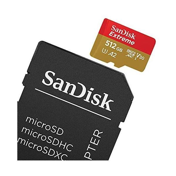 マイクロSD 512GB サンディスク Extreme microSDXC A2 SDSQXA1-512G-GN6MA アダプター付き｜freejia｜02