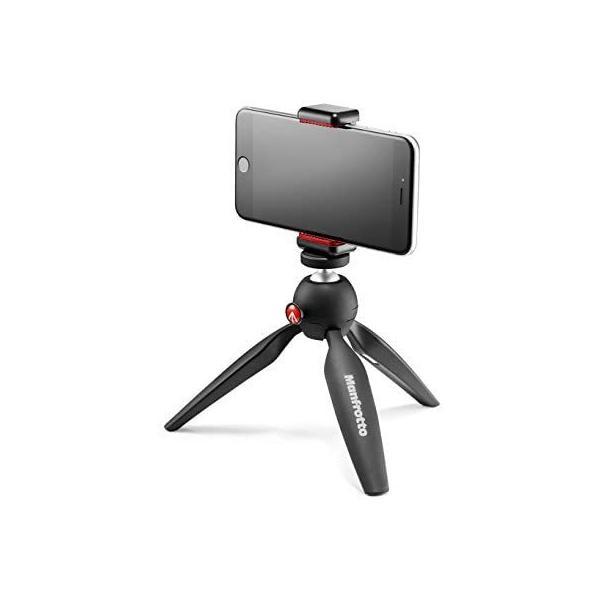 Manfrotto ミニ三脚 PIXI Smart スマートフォンアダプターキット MKPIXICLAMP-BK ブラック(ブラック ミニ三脚)｜freejia｜02