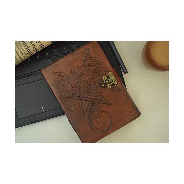 OVERDOSE Star Dragon Journal Notebook|Handmade Antique Journal(BROWN A6)｜freejia｜02