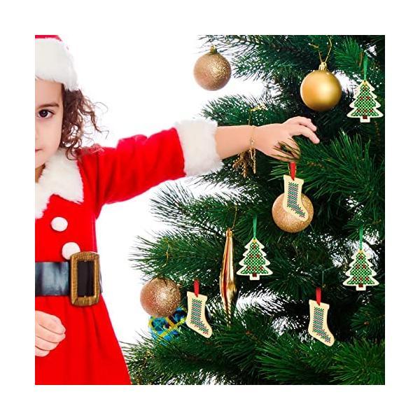 クリスマス クロスステッチ キット 木製 オーナメント 雪の結晶 クリスマス クロスステッチ キット 木製 オーナメント 雪の結晶