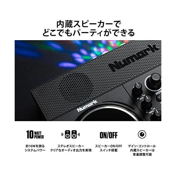 Numark DJコントローラー LEDライト搭載 スピーカー内蔵 iPhone Serato DJ Lite djay Pro AI対応｜freejia｜03