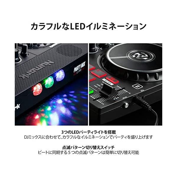 Numark DJコントローラー LEDライト搭載 スピーカー内蔵 iPhone Serato DJ Lite djay Pro AI対応｜freejia｜04