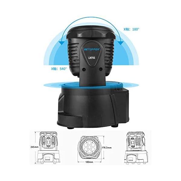 BETOPPER ムービングライト 7x8W RGBW LED 舞台照明 ディスコ BETOPPER ムービングライト 7x8W RGBW LED 舞台照明 ディスコ