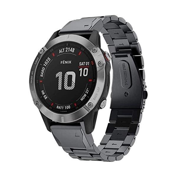 VICARA バンド Compatible with GARMIN Fenix 7 47mm/epix Gen (745 ブラック)｜freejia｜02