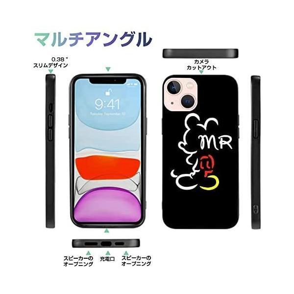 アイフォン 13ミニ 用 ケース ミッキーマウス iPhone 13 mini 用 ケース ディズニー キャラクター 強化ガラス TPUバンパー｜freejia｜04