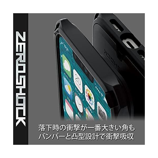 エレコム iPhone 13 Pro/ハイブリッドケース/ZEROSHOCK/リング付き/ブラック (ブラック)｜freejia｜06