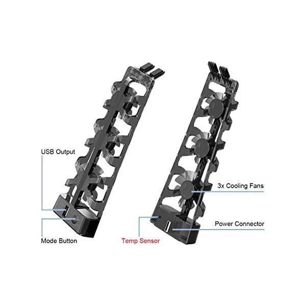 ElecGear PS5外部自動冷却ファン、USBターボクーラー自動温度センサー制御ラジエーター熱排気PlayStation 5 Ultra｜freejia｜04
