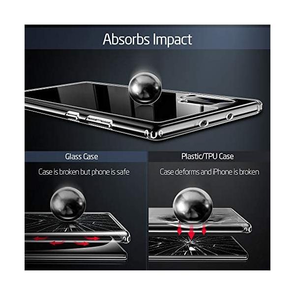 ESR Galaxy Note10 Plus ケース ガラスケース強化ガラス TPUバンパー ギャラクシーNote10 Plus ガバー 9H硬度加工｜freejia｜05