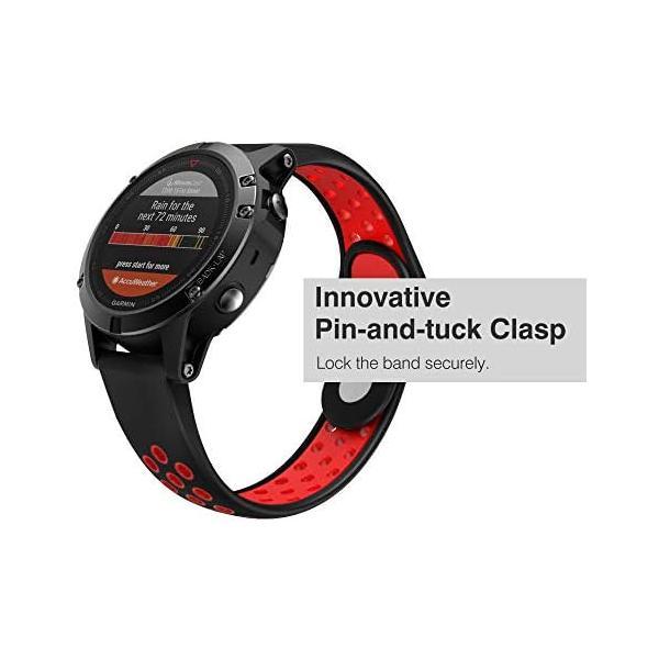 ガーミン Fenix 7 ベルト ATiC GARMIN Fenix 6 / 6Pro / 5 / 5 (Black & Re)｜freejia｜04