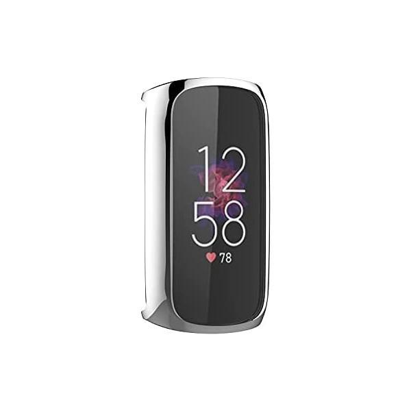 2個 Fitbit Luxe用 ケース メッキTPU製 ソフトカバー 6色可選 SOOYEEH プロテクターカバー 耐衝撃 薄型 軽量 (シルバー)｜freejia｜04