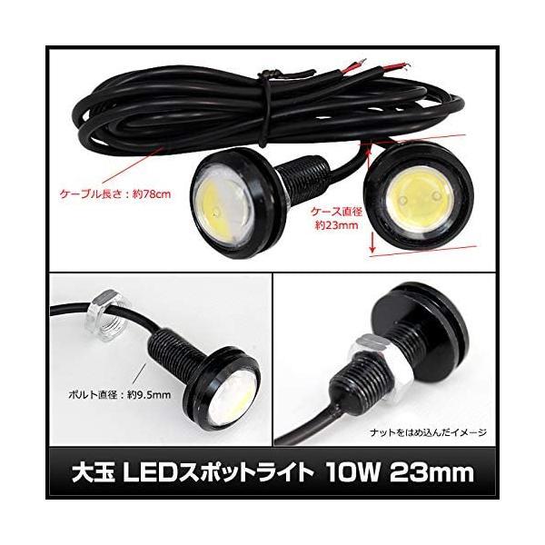 2個入り 防水 大玉 LED スポットライト 赤色 12V 23mm (黒色ソケット) (赤色 1パック(2個入り))｜freejia｜04