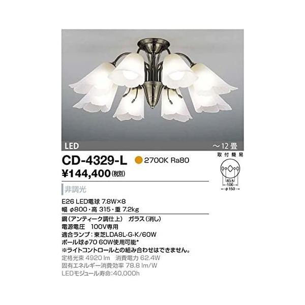 山田照明 シャンデリア-12畳 LED CD-4329-L (アンティーク調)｜freejia｜02