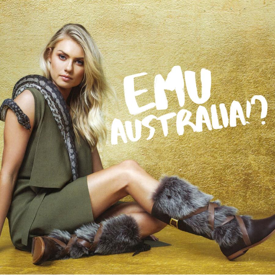 ムートン ブーツ ファー デニム インディゴ エミュ エミュー EMU