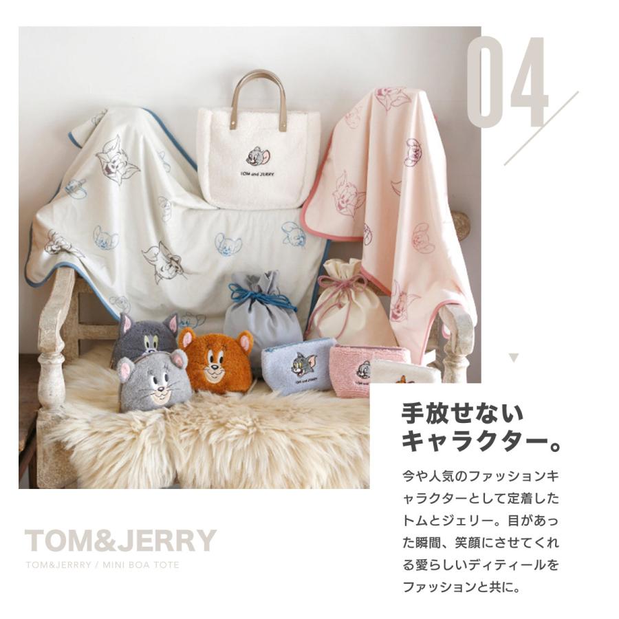 トートバッグ レディース トムとジェリー ミニトート ボア ファー