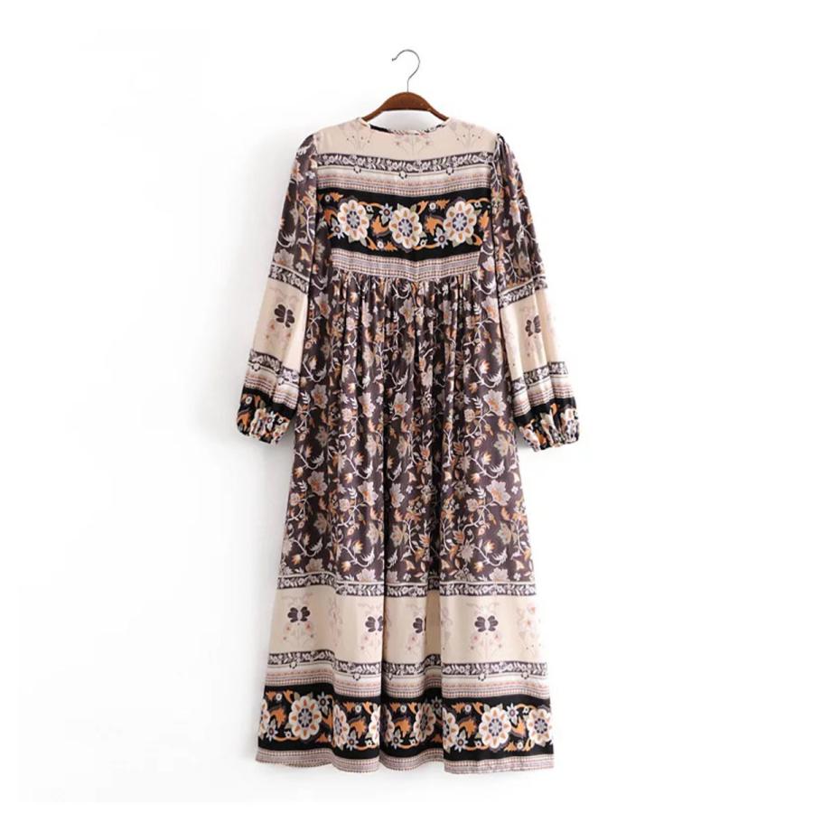 ボヘミアン ワンピース 海外ファッション リゾートワンピ ハワイ マキシ丈 マキシワンピース フェス サーフスタイル G Fridstore フリッドストア 通販 Yahoo ショッピング