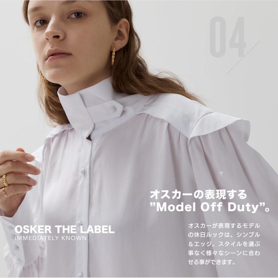 OSKER（オスカー） ブラウス バルーンスリーブ フリル シャツ