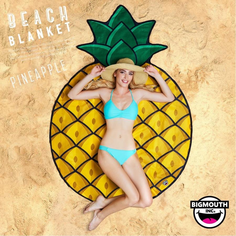 ラウンドタオル 大判ビーチラグ パイナップル BIGMOUTH ビッグマウス ビーチ THE BEACH PEOPLE 海 フェス ヨガマット ブランケット アメリカ セール｜freekstore