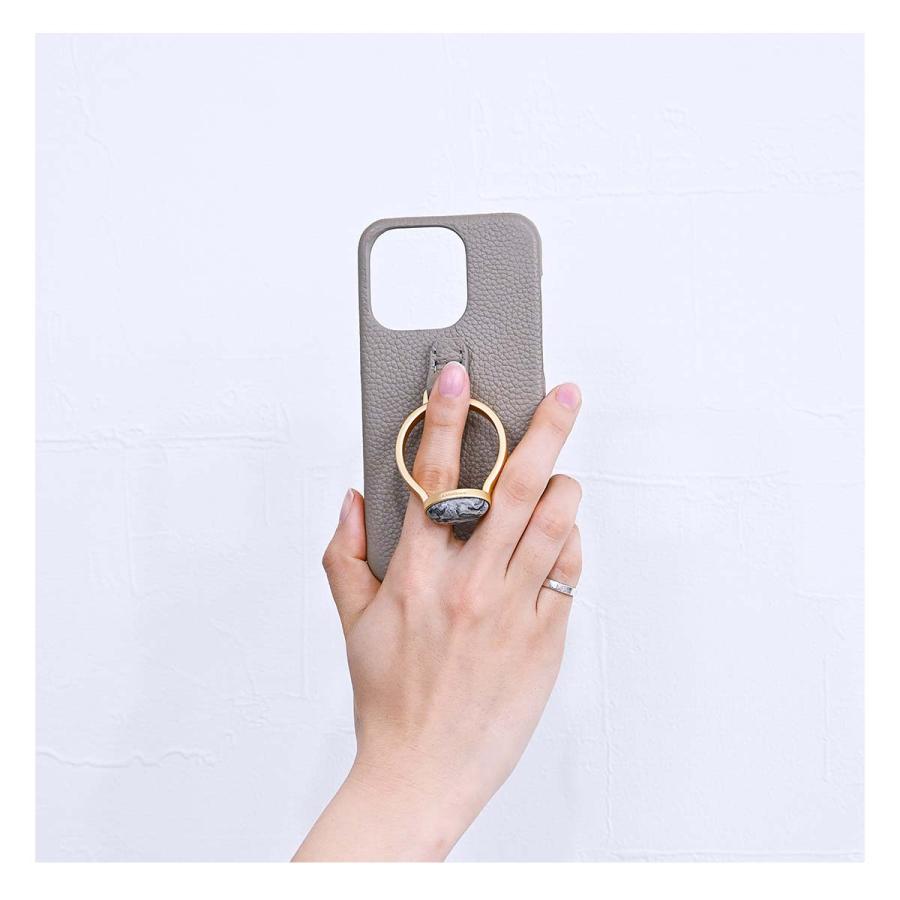 Hashibami（ハシバミ） スマホケース レディース 天然石 本革 iPhone15