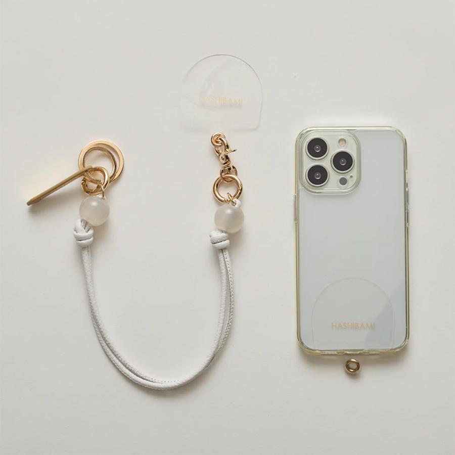 Hashibami（ハシバミ） スマホストラップ 大玉 天然石 レディース
