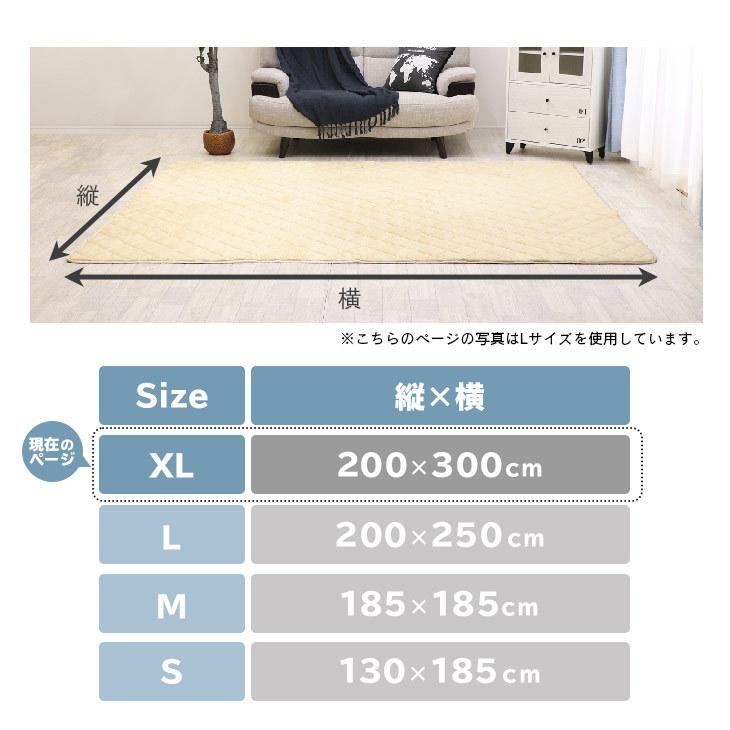 フリーリー ラグ カーペット 抗菌 防ダニ キルト 洗える 200×300 3.5畳