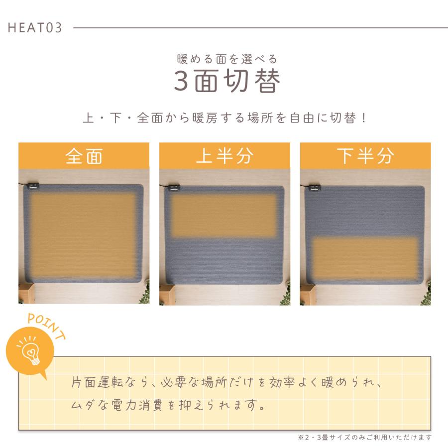 広電（KODEN） ホットカーペット 235×176 電気カーペット 3畳 自動オフ