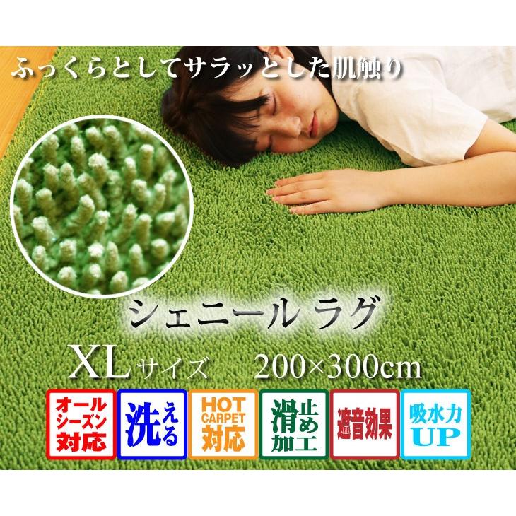 フリーリー ラグ カーペット シャギーラグ シェニール 洗える 吸水速乾