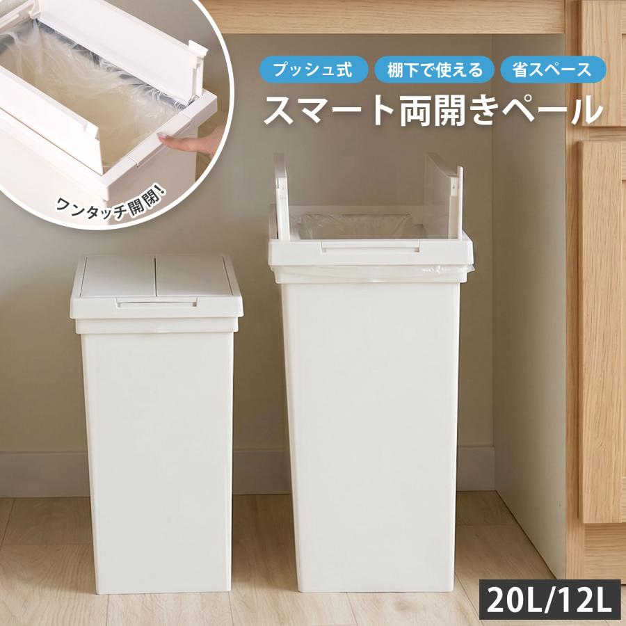 ゴミ箱 ダストボックス キッチン リビング 分別 2分割 両開き 観音開き