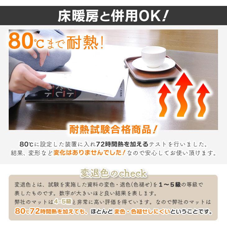 フリーリー ダイニングマット 拭ける フロアマット クリア 180