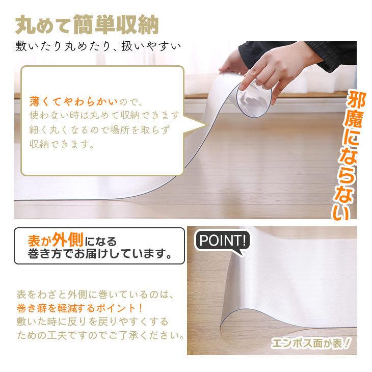 冷蔵庫マット 透明 Lサイズ 70×75cm 下敷き 600L 傷防止マット