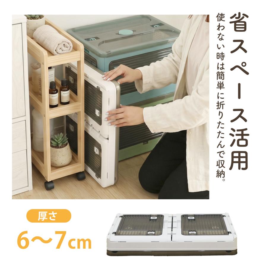 ⭐️【全国送料無料】2個セット　折りたたみ　プラスチック　コンテナ　ケース　収納 FREE LIFE（フリーライフ） 収納ボックス 収納ケース S 27L 2個 セット