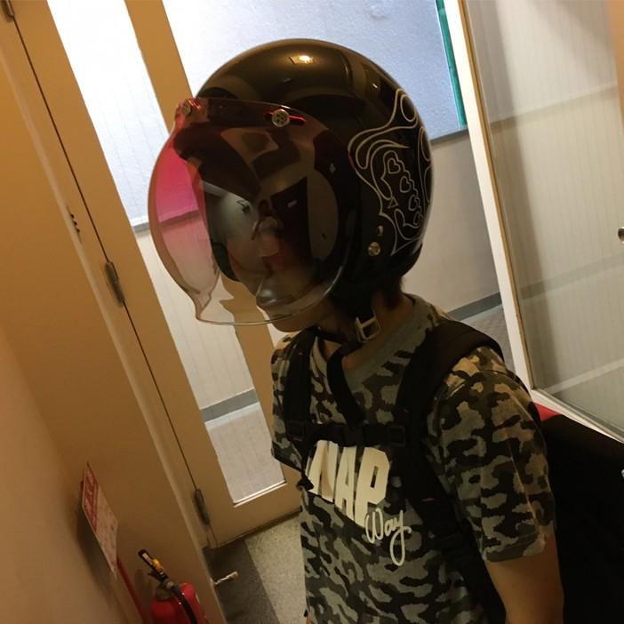 BUNBUN4649 ラメデザインジェットヘルメット ブラック SG規格 BUNBUN4649 ラメデザインジェットヘルメット ブラック SG規格