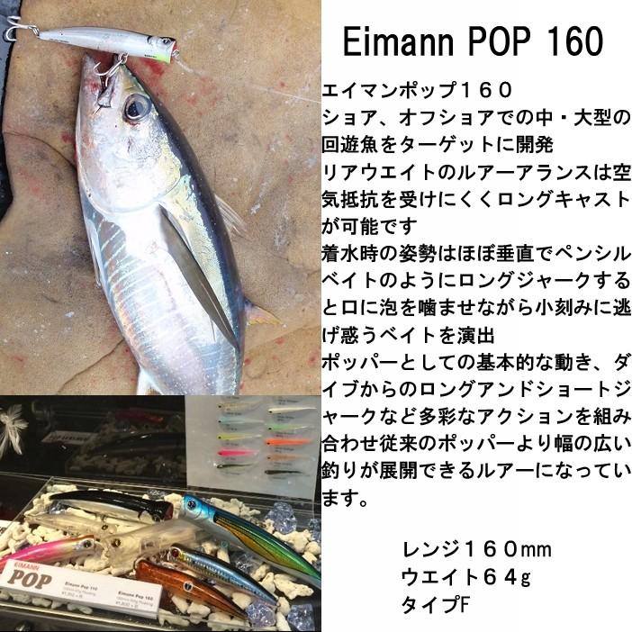 IZUMI イズミ Eimann POP エイマンポップ160mm ポッパー 中・大型回遊魚 ソルトウォーター あすつく対応｜freeline｜02