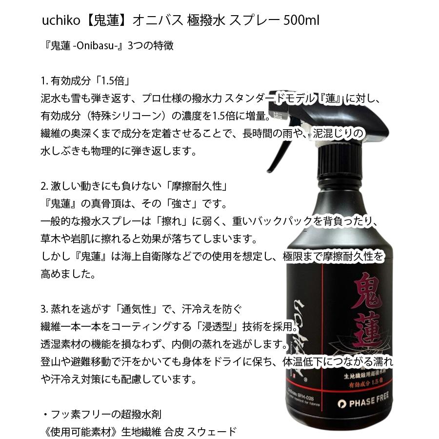 エスペクトモラリア uchiko生地超撥水剤 鬼蓮 オニバス 耐摩耗 Onibasu