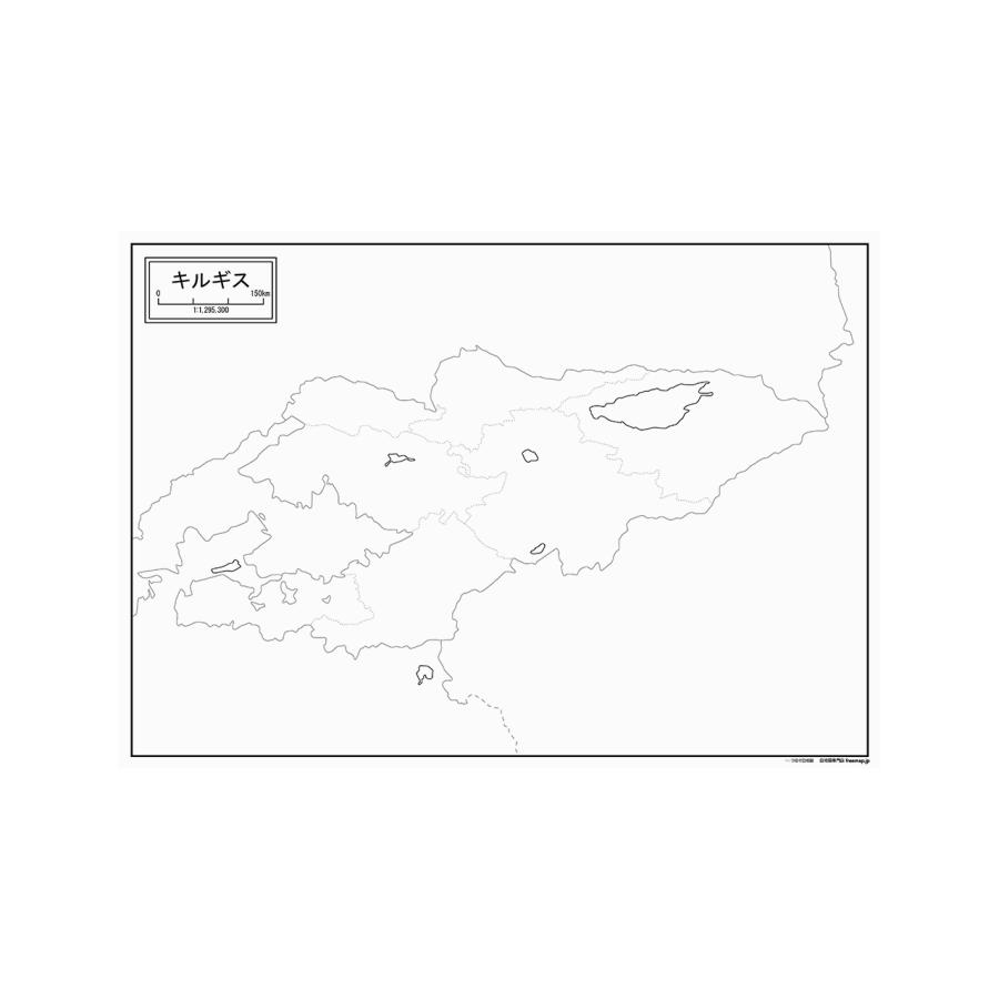 キルギスの紙の地図 Askg001pa1 白地図専門店 通販 Yahoo ショッピング