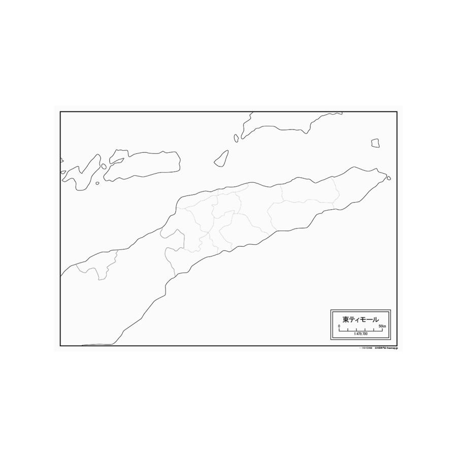 東ティモールの紙の地図 Astl001pa1 白地図専門店 通販 Yahoo ショッピング