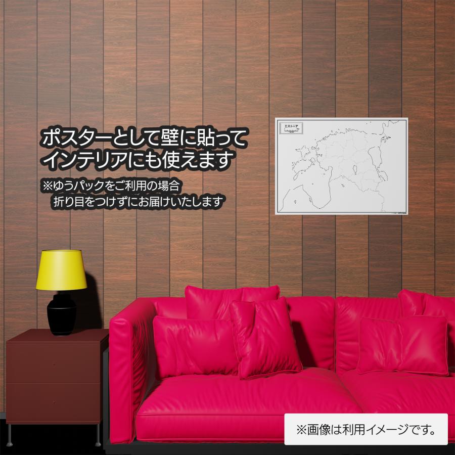 エストニアの地図ポスター 書ける白地図 2枚入り |  | 11