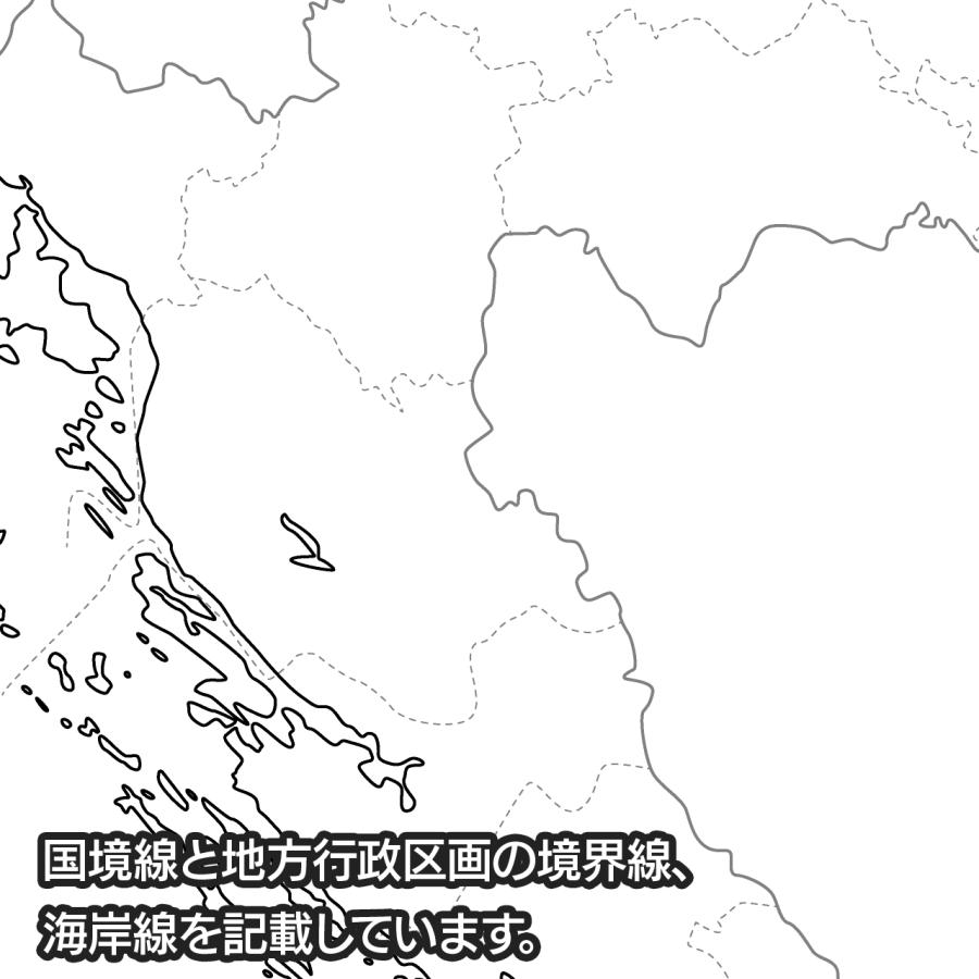 クロアチアの地図ポスター 書ける白地図 2枚入り |  | 02