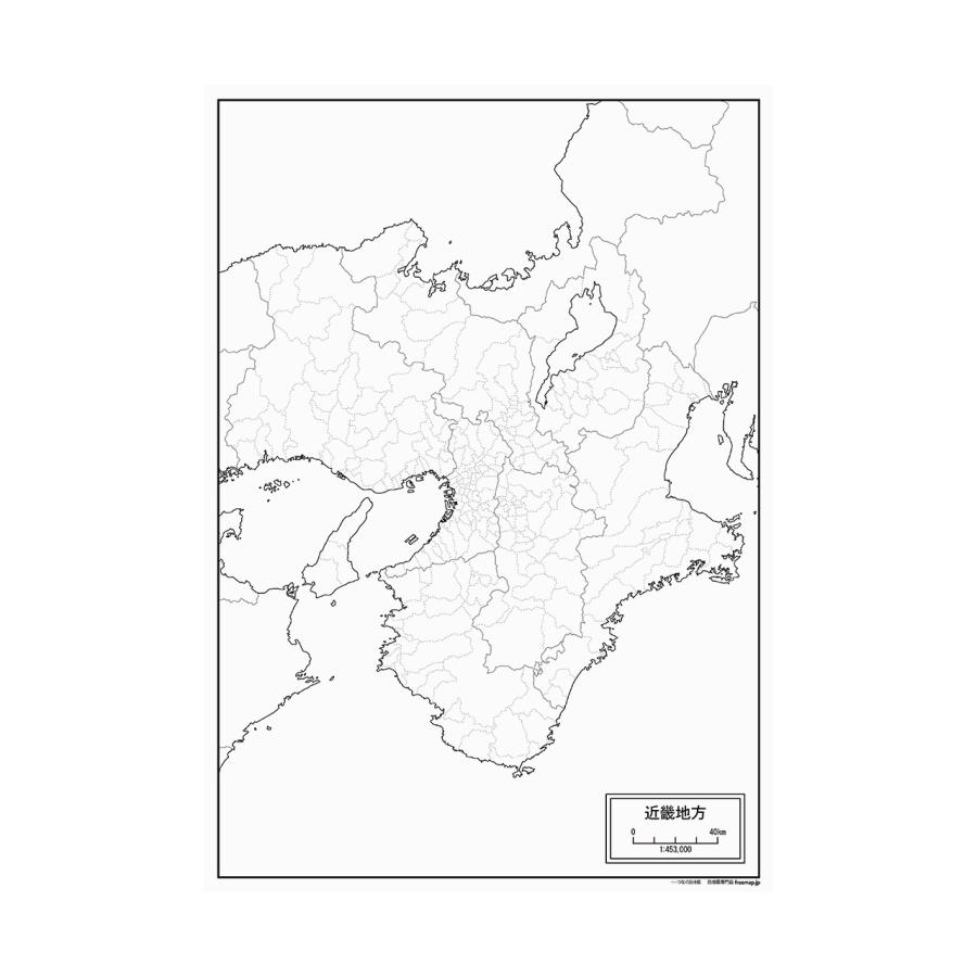 近畿地方の白地図 Jppa1 白地図専門店 通販 Yahoo ショッピング