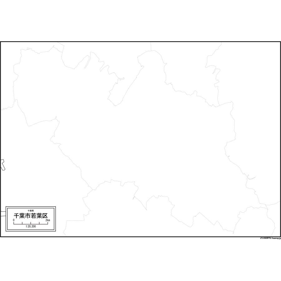 千葉県千葉市の各区の白地図 |  | 04