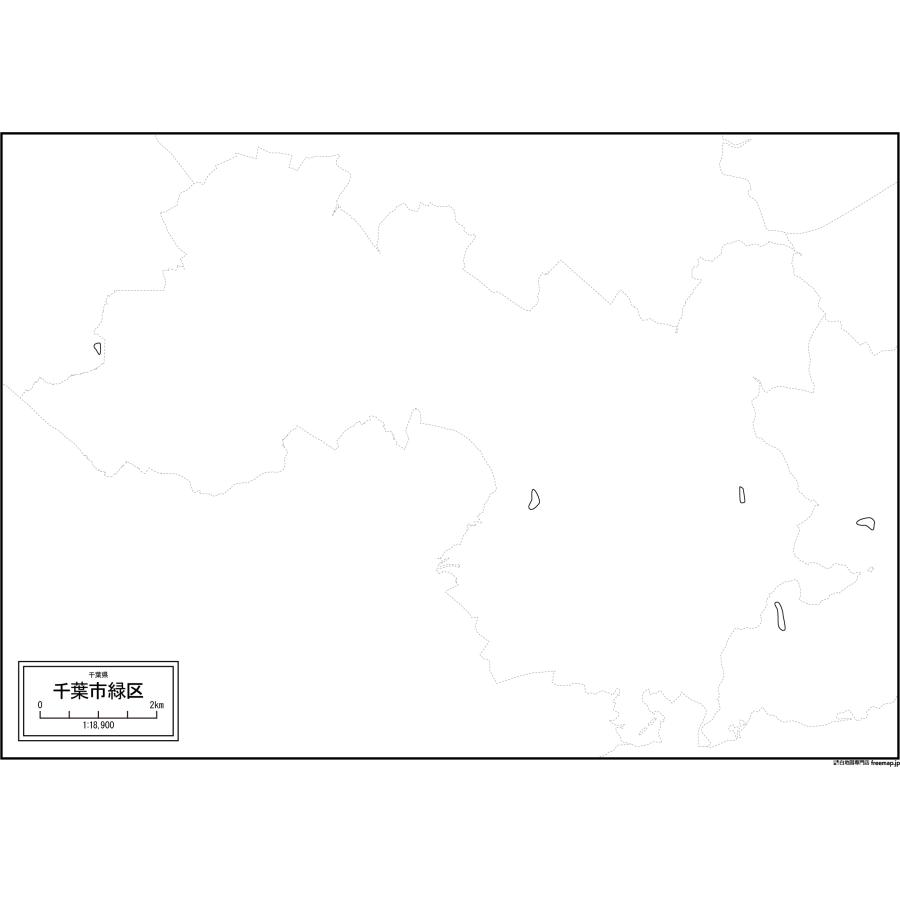 千葉県千葉市の各区の白地図 |  | 05