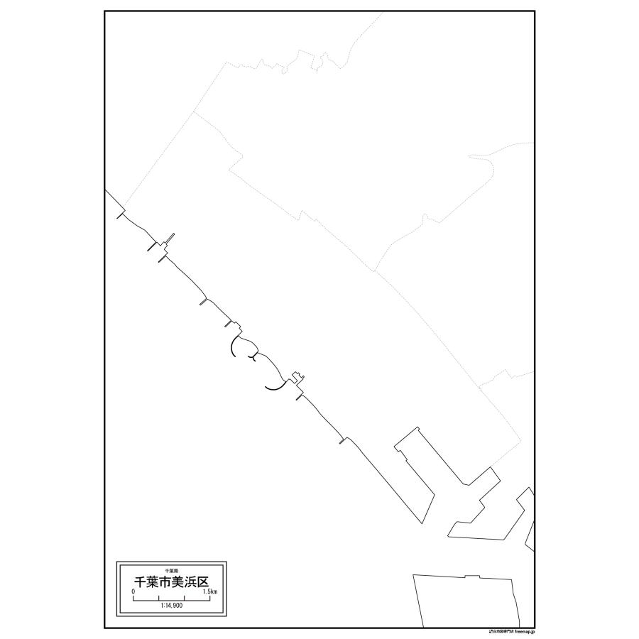 千葉県千葉市の各区の白地図 |  | 06