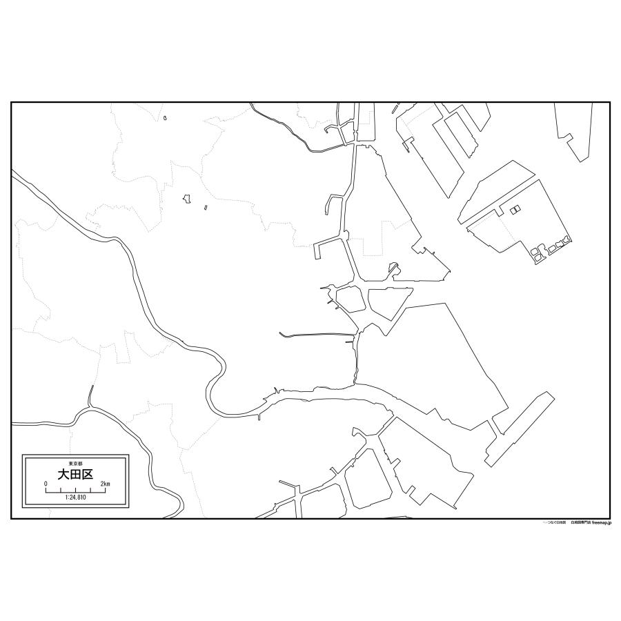 東京都特別区（23区）の各区の白地図 |  | 11