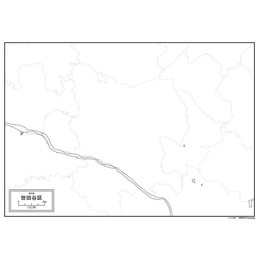 東京都特別区（23区）の各区の白地図 |  | 12