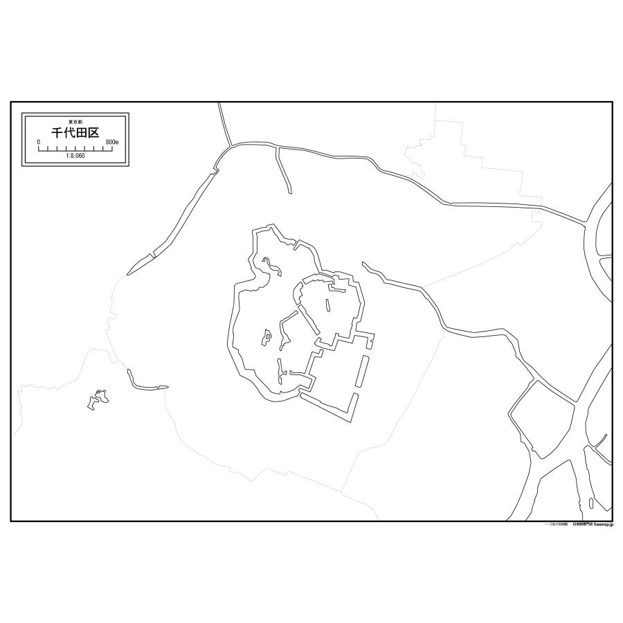東京都特別区（23区）の各区の白地図 |  | 01