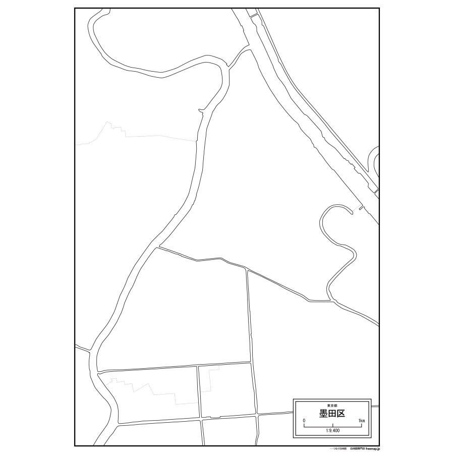 東京都特別区（23区）の各区の白地図 |  | 07